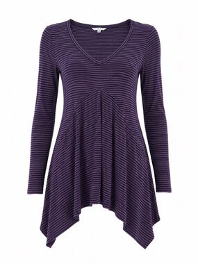 CAbi Purple Stripe Tunic - M